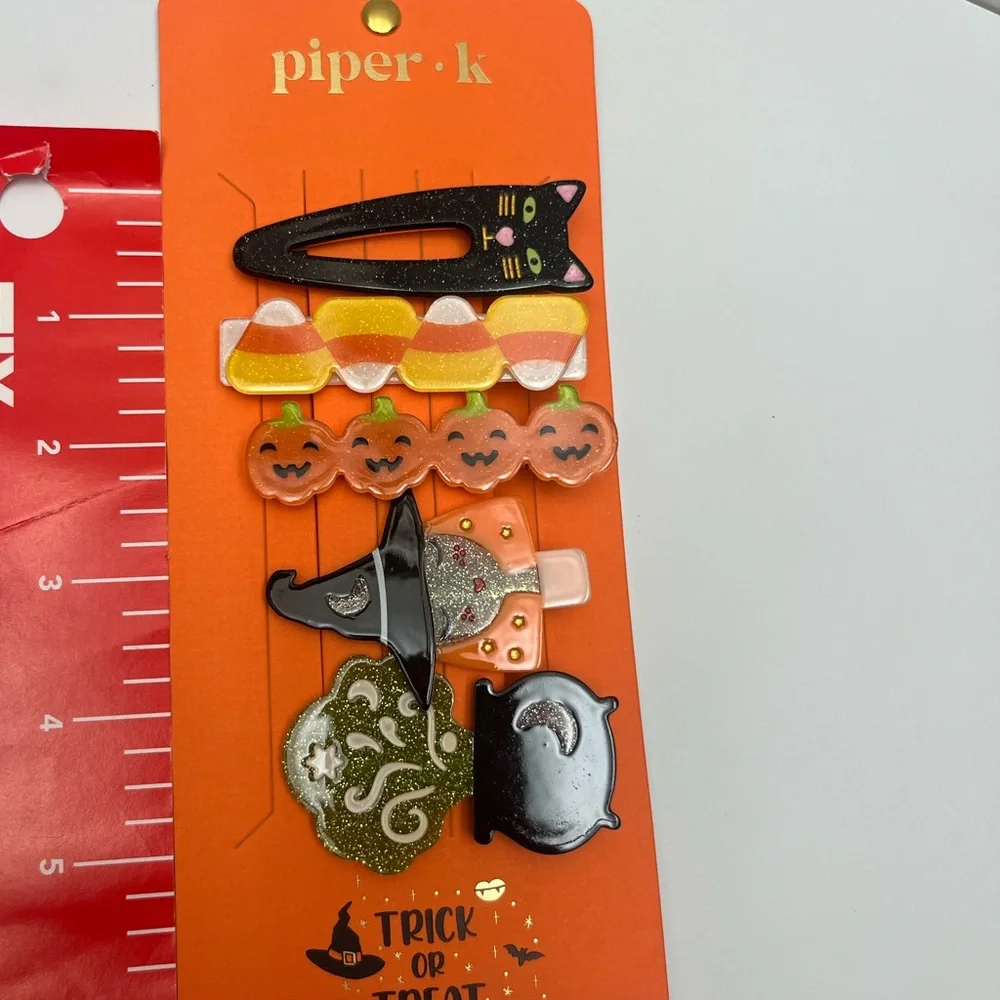 NWT 🧙🎃🐈‍⬛ Piper K Adorable Halloween Hair Claw Clips Set of 5